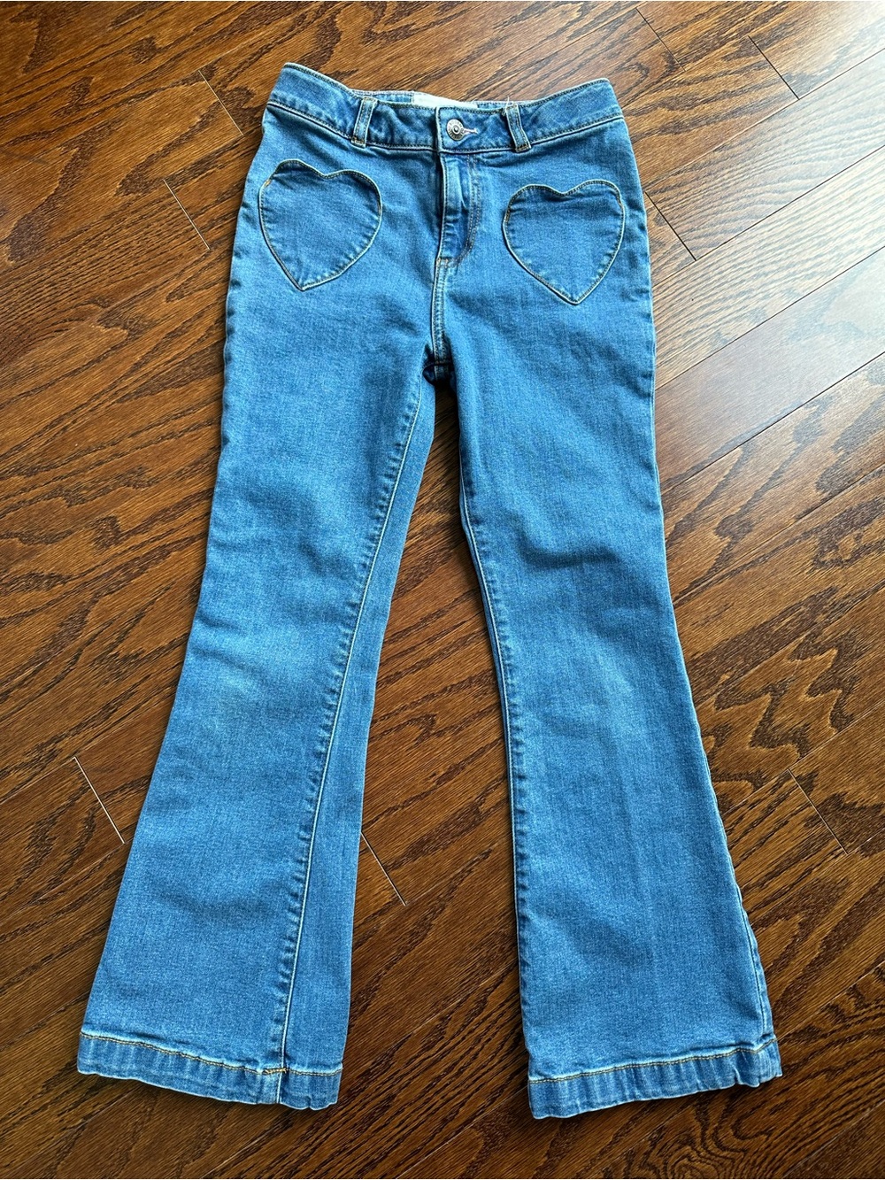 Mini Boden Heart-Pocket Flare Jeans